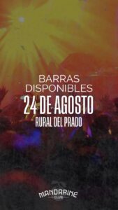 Barras disponibles para alquilar el 24 de agosto en la rural del prado 