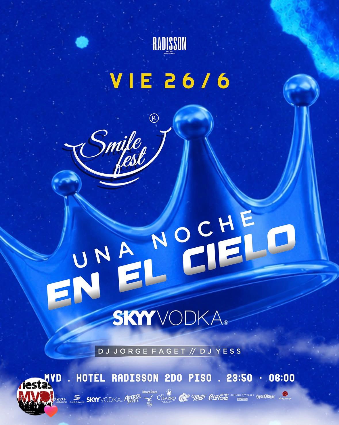 Smile en el cielo 26 de junio hotel radisson